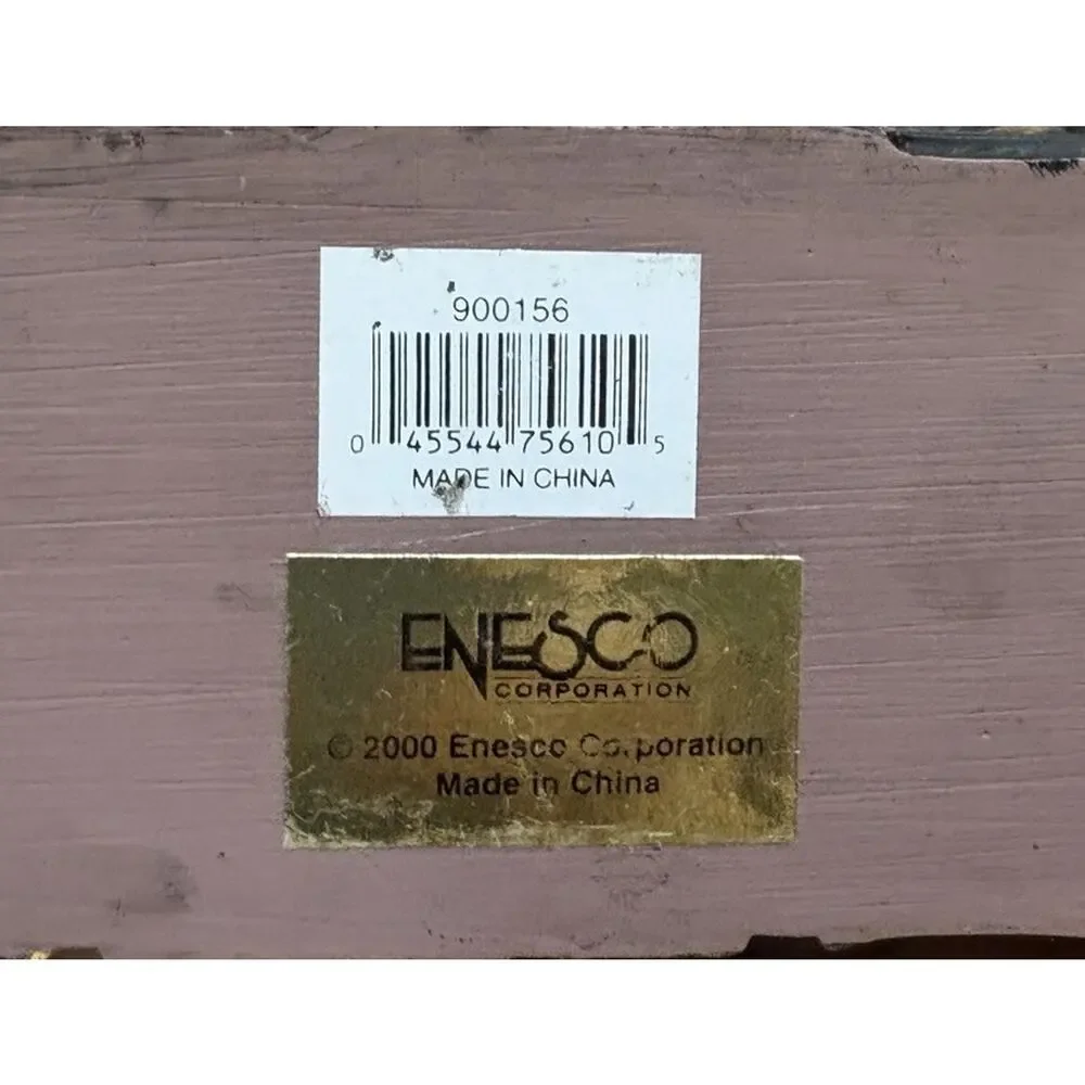 Enesco Asian Throne Sofa Bench Jewelry Box Chinese Style Trinket Decor VtG 2000